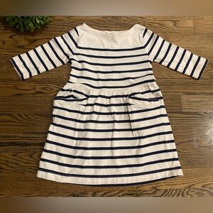 Crewcuts Striped Navy and Cream Dress Sz 4